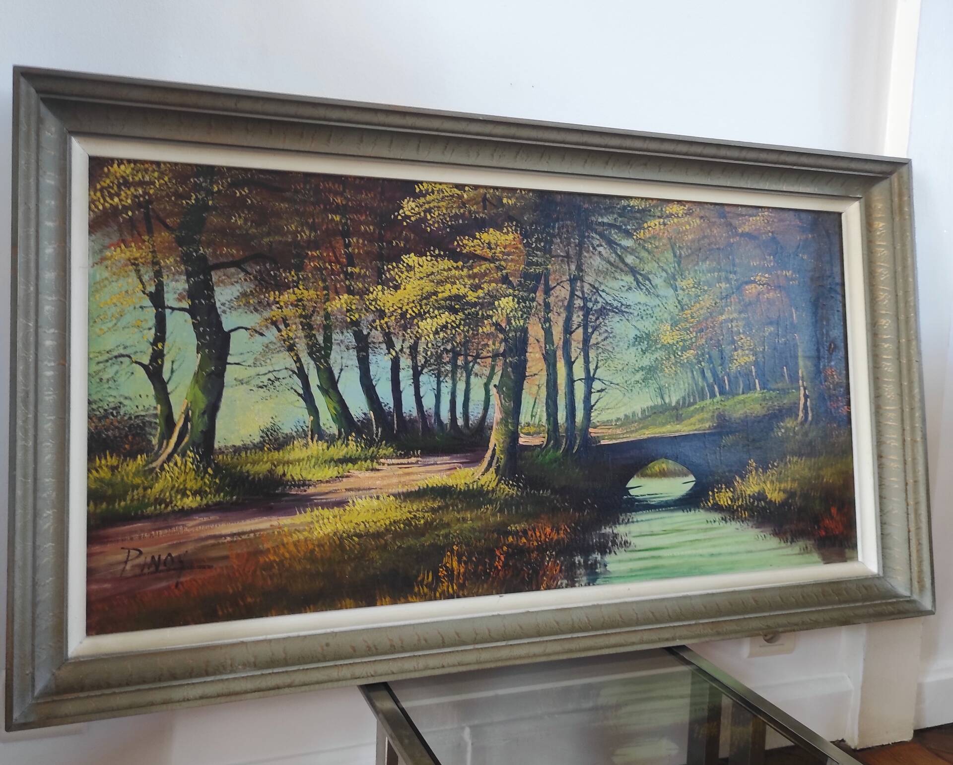 Large painting, oil on canvas signed "Pinoy"