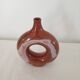 Modern shape ceramic soliflore vase Signed JCB + Symbol print