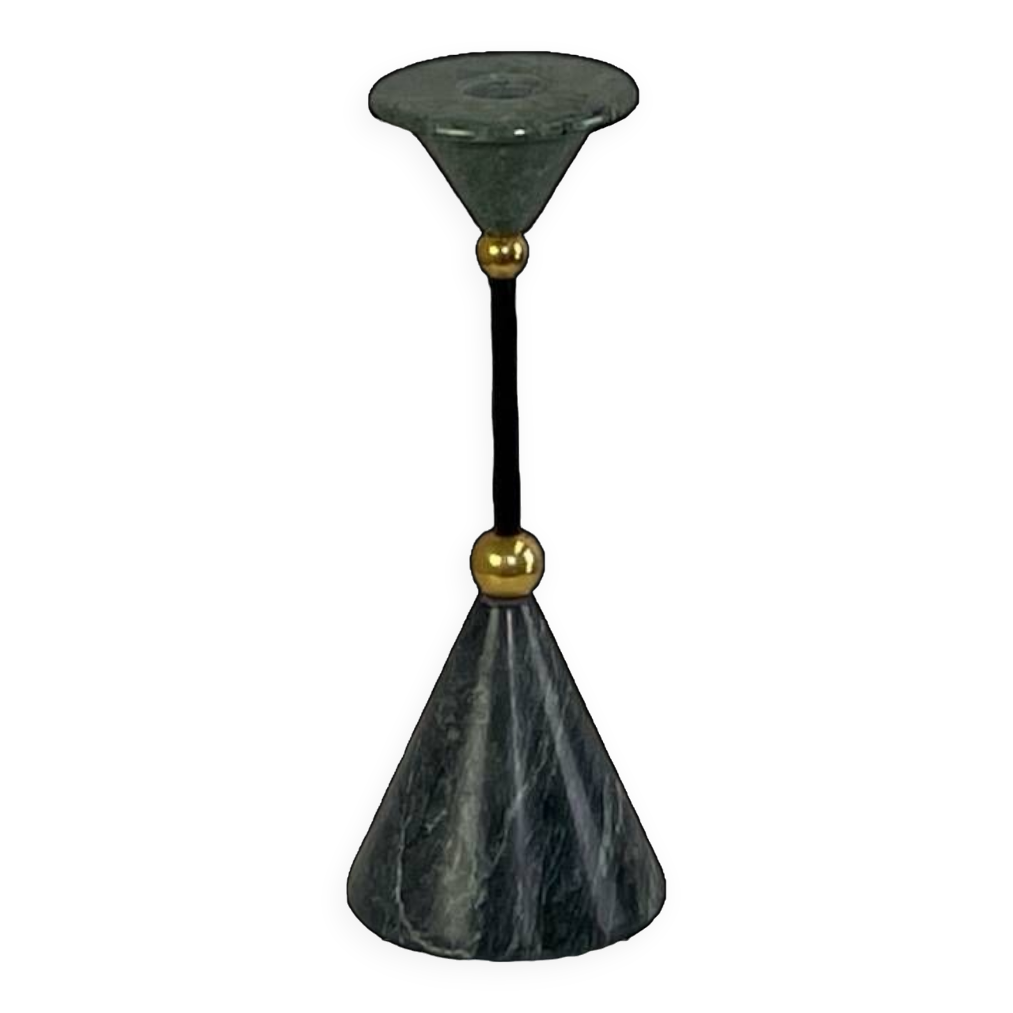 Vintage marble and brass candle holder