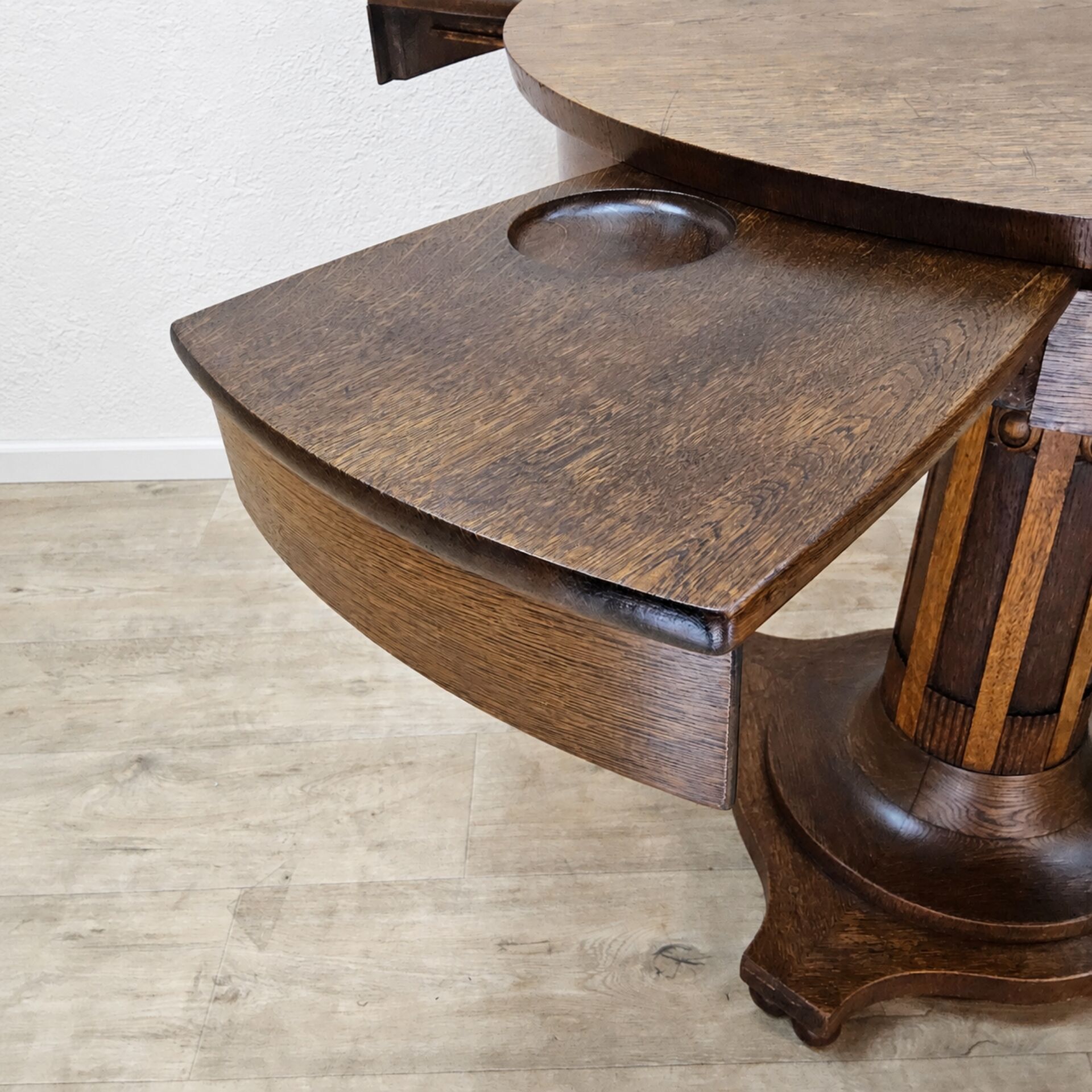 Antique oak Art Deco games table / card table