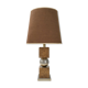 Vintage 1970 lamp in cork & metal