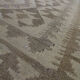 Beige cream scandinavian style kilim handmade flat-woven wool area rug- 198x155cm