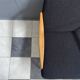 Black Boucle fabric chair 1970s