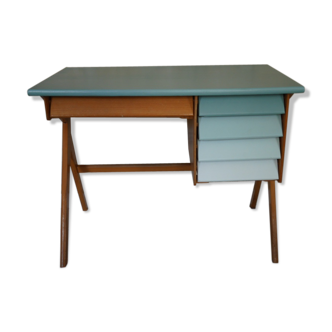 Bureau vintage tiroirs biseautés en dégradé