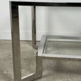 Chrome and glass coffee table / end table