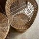 Fauteuils table en rotin vintage