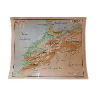 Vidal-Lablache #44 Morocco school map