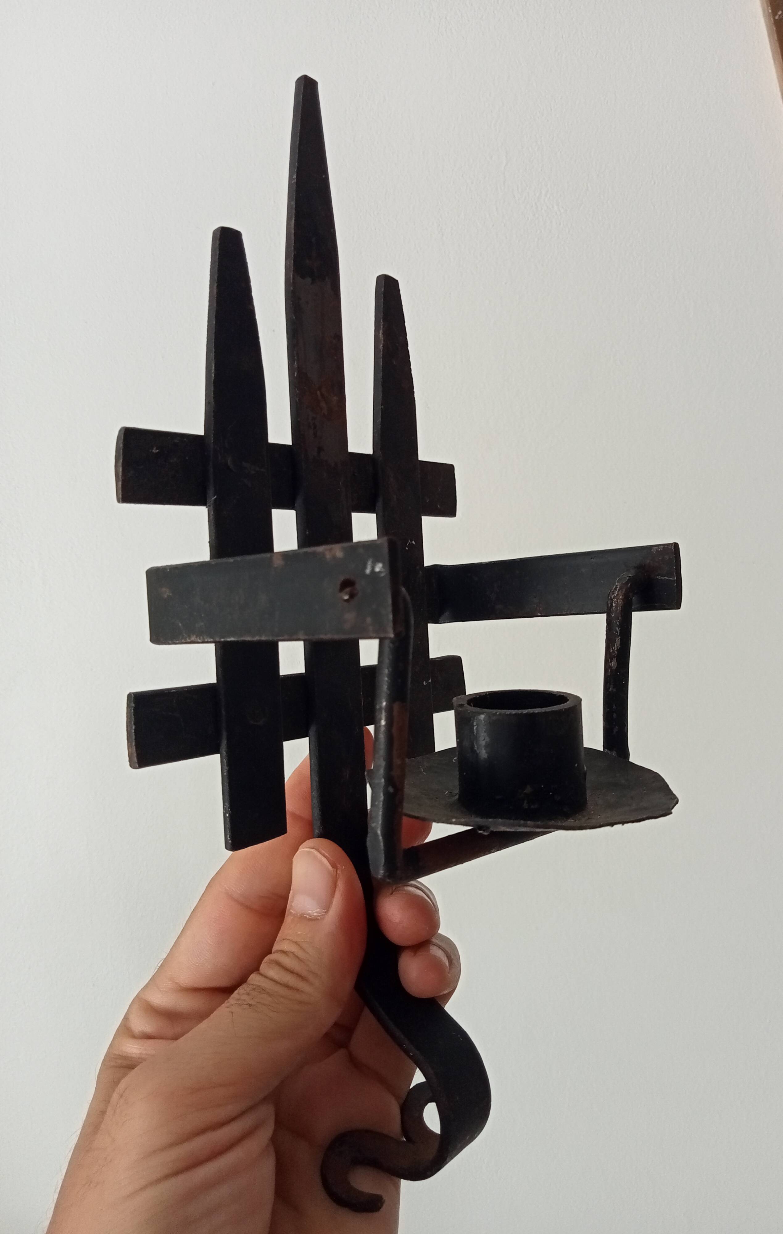 Vintage brutalist wall sconce