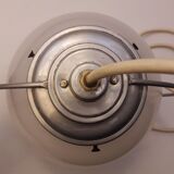 White opaline art deco hanging