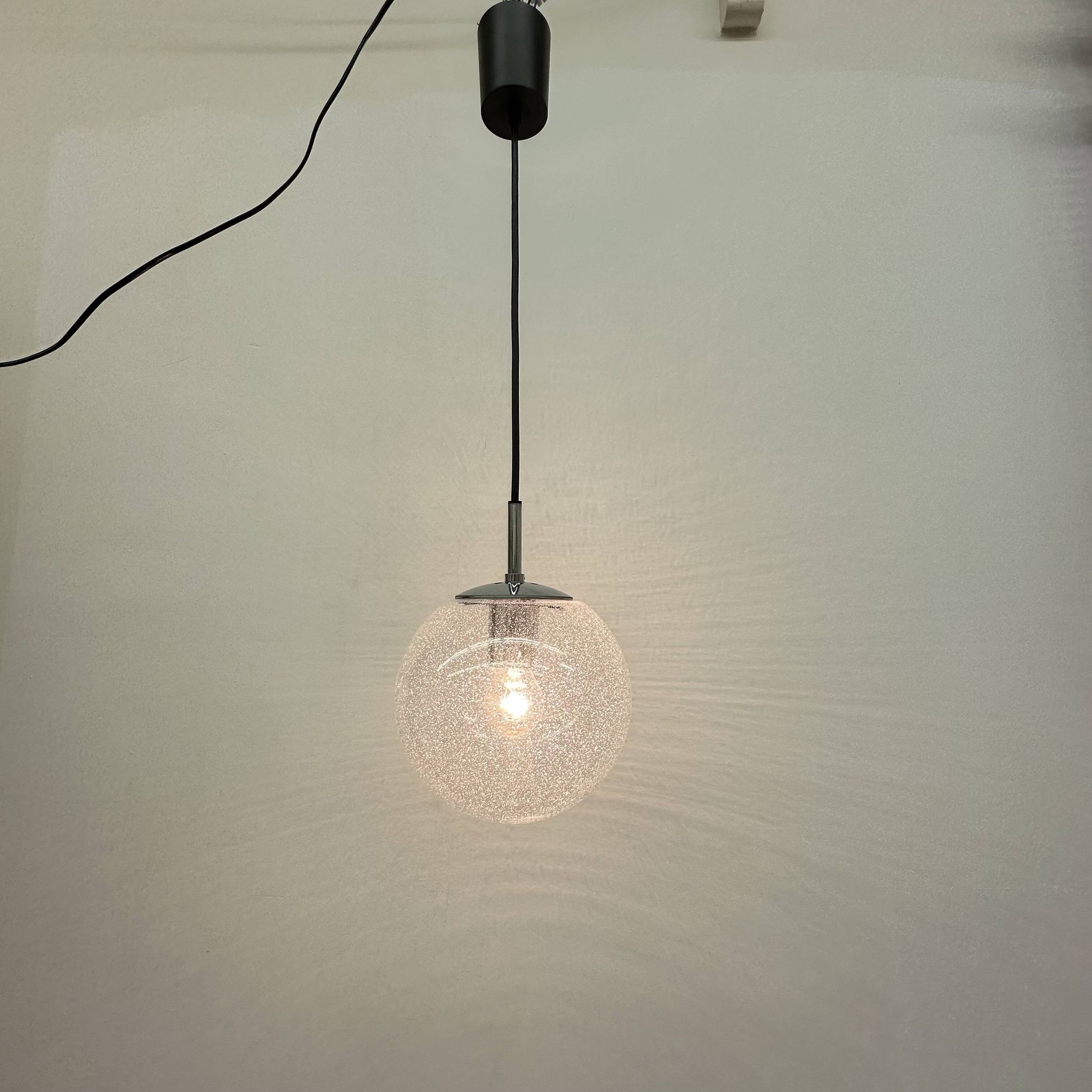 Lampe à suspension Glashütte Limburg, années 1970