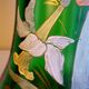 Vase with daffodils in blown glass, enameled, gilded, Legras Montjoye workshops, art nouveau