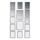 Vintage 20thC Italian Collection Of White Metal Framed Mirrors c.1950