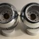 Pair of eye ball wall lights, space age, chrome, vintage, 70s