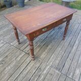 Ancienne table bistrot - 2 Tiroirs - Bois