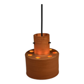 Vintage Hanging Lamp, Artiforte Netherlands, Terracotta, 1950s