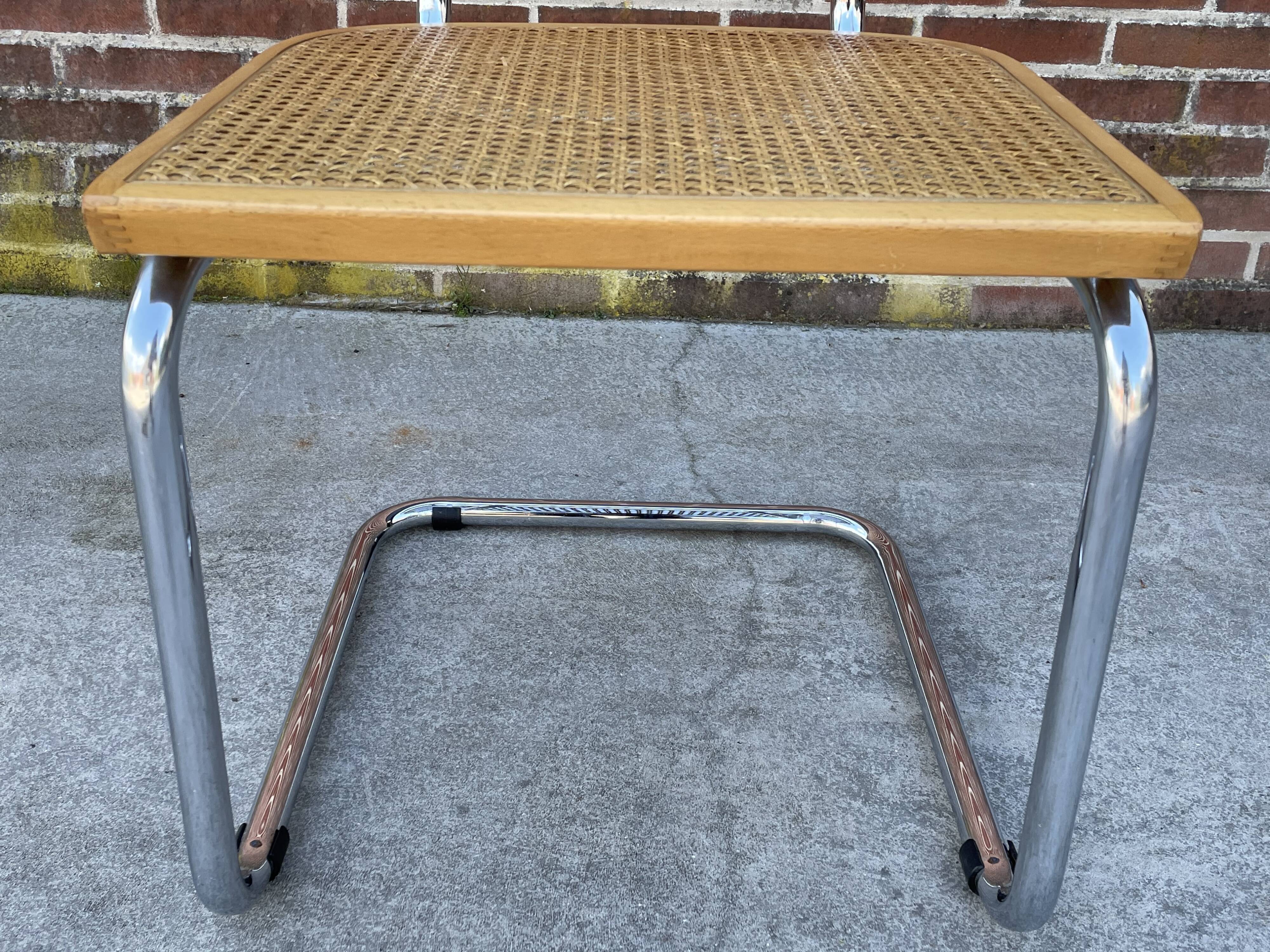 Cesca model design chair with armrests chrome version