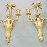 Paire d'applique à décors d'angelots