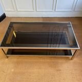 Belgo Chrome gold coffee table at 23K gold, 1970
