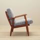 Danish armchair in wood and fabric, 1970s
