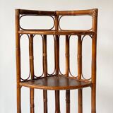 Rattan angle shelves