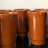 8 cups in glazed sandstone gp digoin