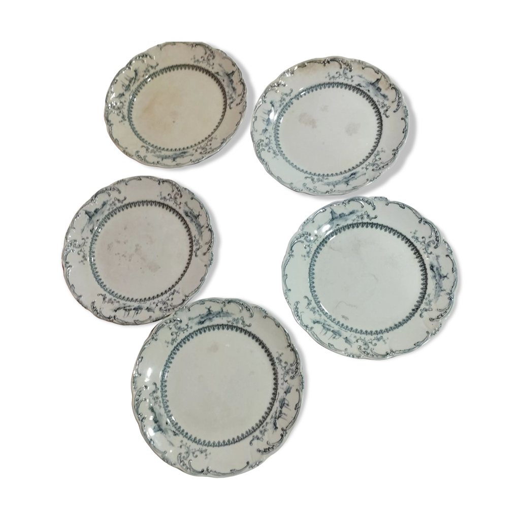 URBN-CHEF Lot de 6 assiettes à dîner imitation bois pour mariage ou
