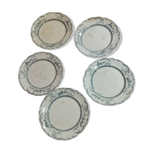 Lot de 5 assiettes anciennes ridgways