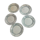 Set of 5 antique plates ridgways royal semi porcelain england delft