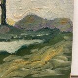 Pine painting and vintage river