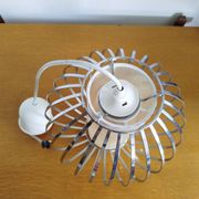 Vintage stainless steel pendant light, 1990s
