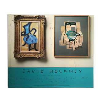 Affiche d'exposition de David Hockney The Metropolitan Museum of Art 1988