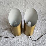Pair of lamps signed by Jean Perzel – cylindrical with an oblique opening.