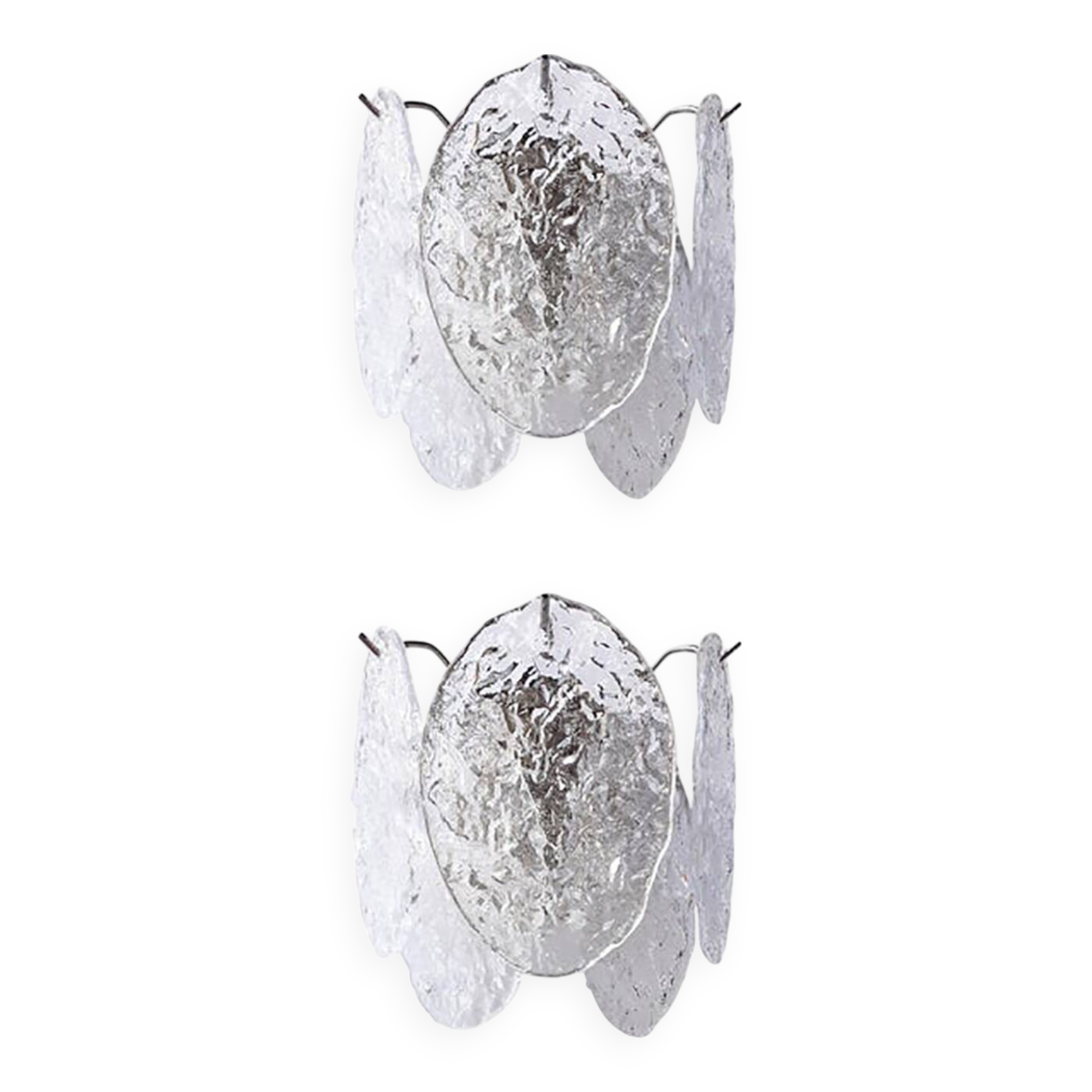 Mid-Century Modern Style “Nuvoletta” Glass Disc Wall Sconce