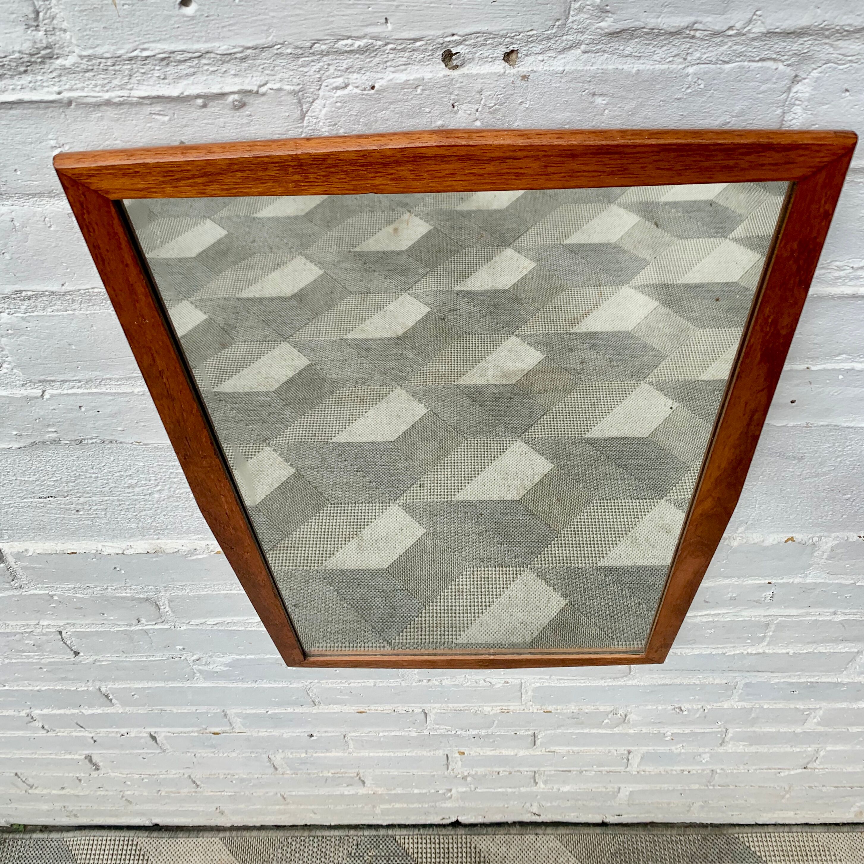 Vintage retro wall mirror rectangular 67x39 cm