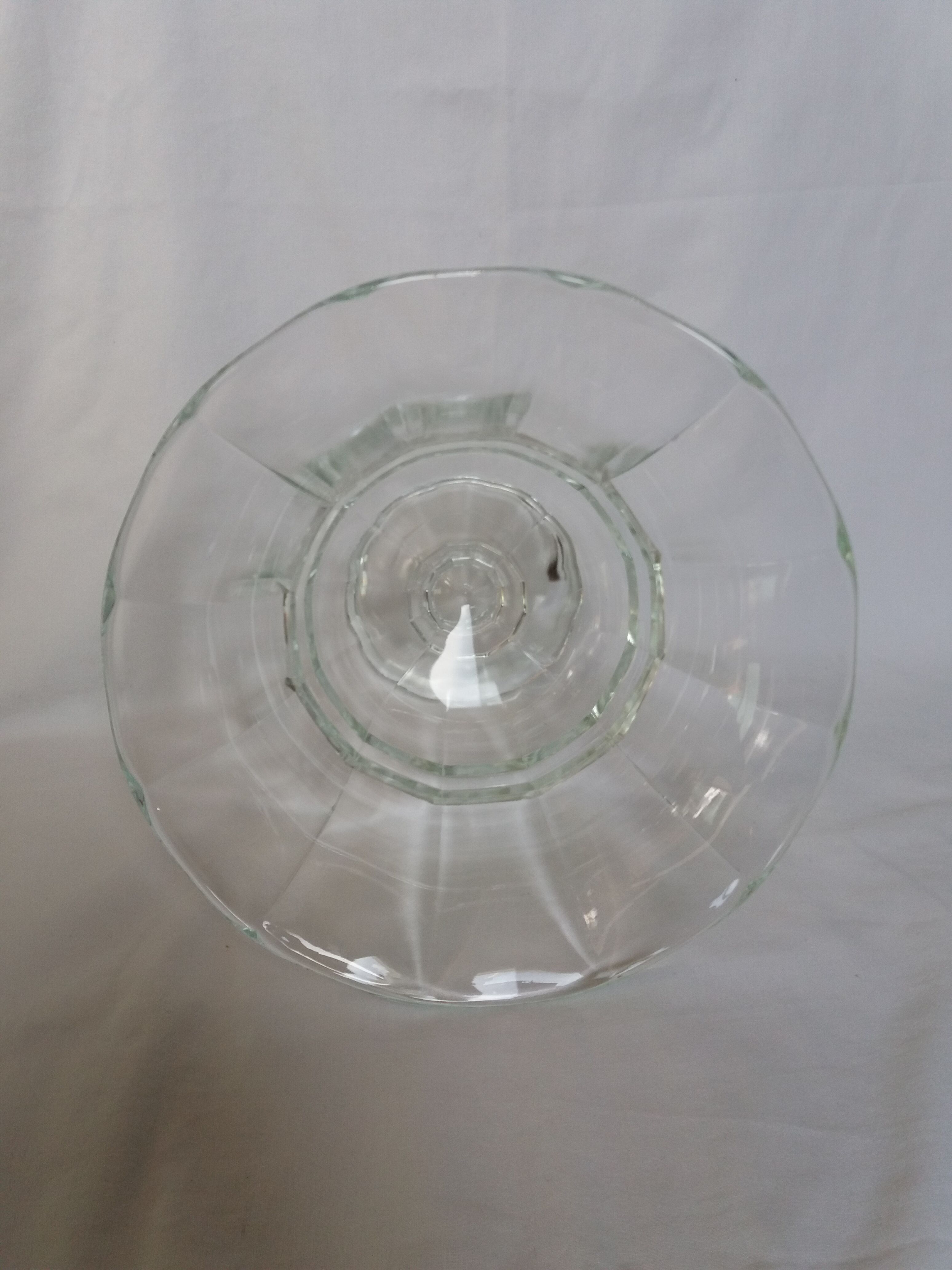 Cup on glass stand 22cm high
