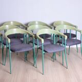 Set of 8 chairs, 1980s