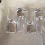 Suite of 9 glass liquor shot glasses