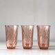 Set of 6 water glasses - lemonade rosaline luminarc arcoroc twisted