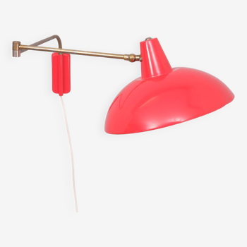 J M Hoogervorst swing-arm wall lamp for Anvia 1960s Holland