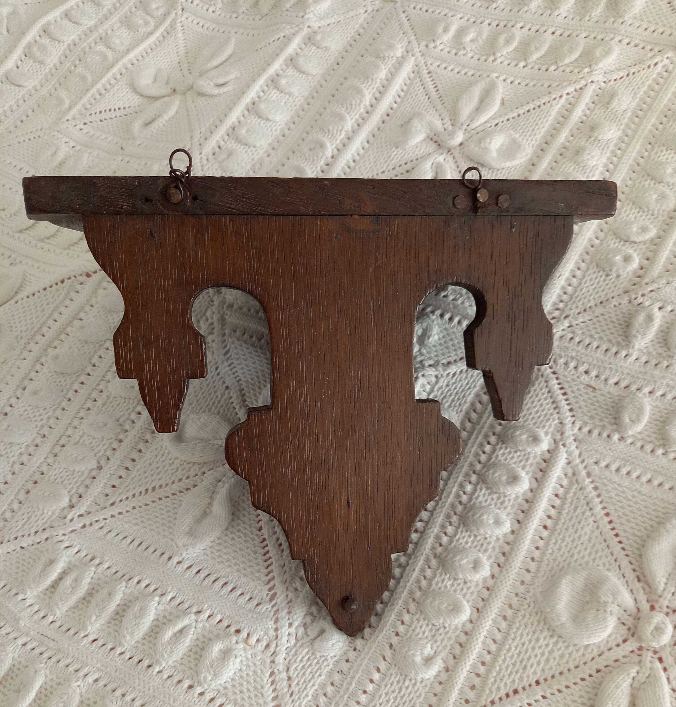 Small dark wood shelf