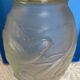 Art Nouveau frosted glass vase