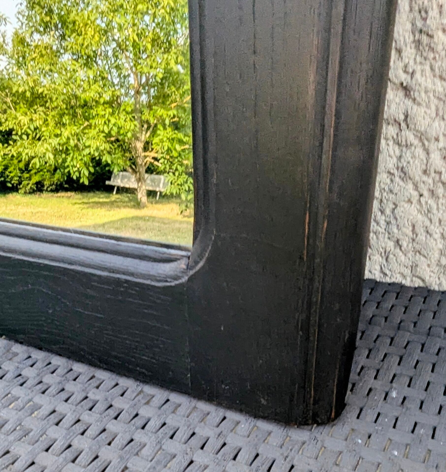 large fireplace mirror Trumeau 20th century oak patina