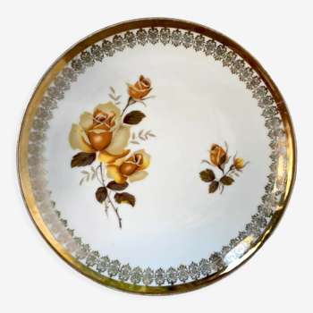 Vintage dish L.E.S Porcelain decorated with roses