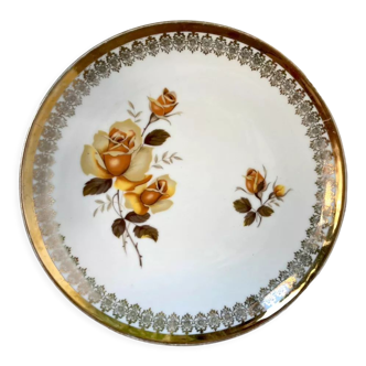 Vintage dish L.E.S Porcelain decorated with roses