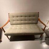 Two-seater sofa and pair of Peter HVIDT armchairs