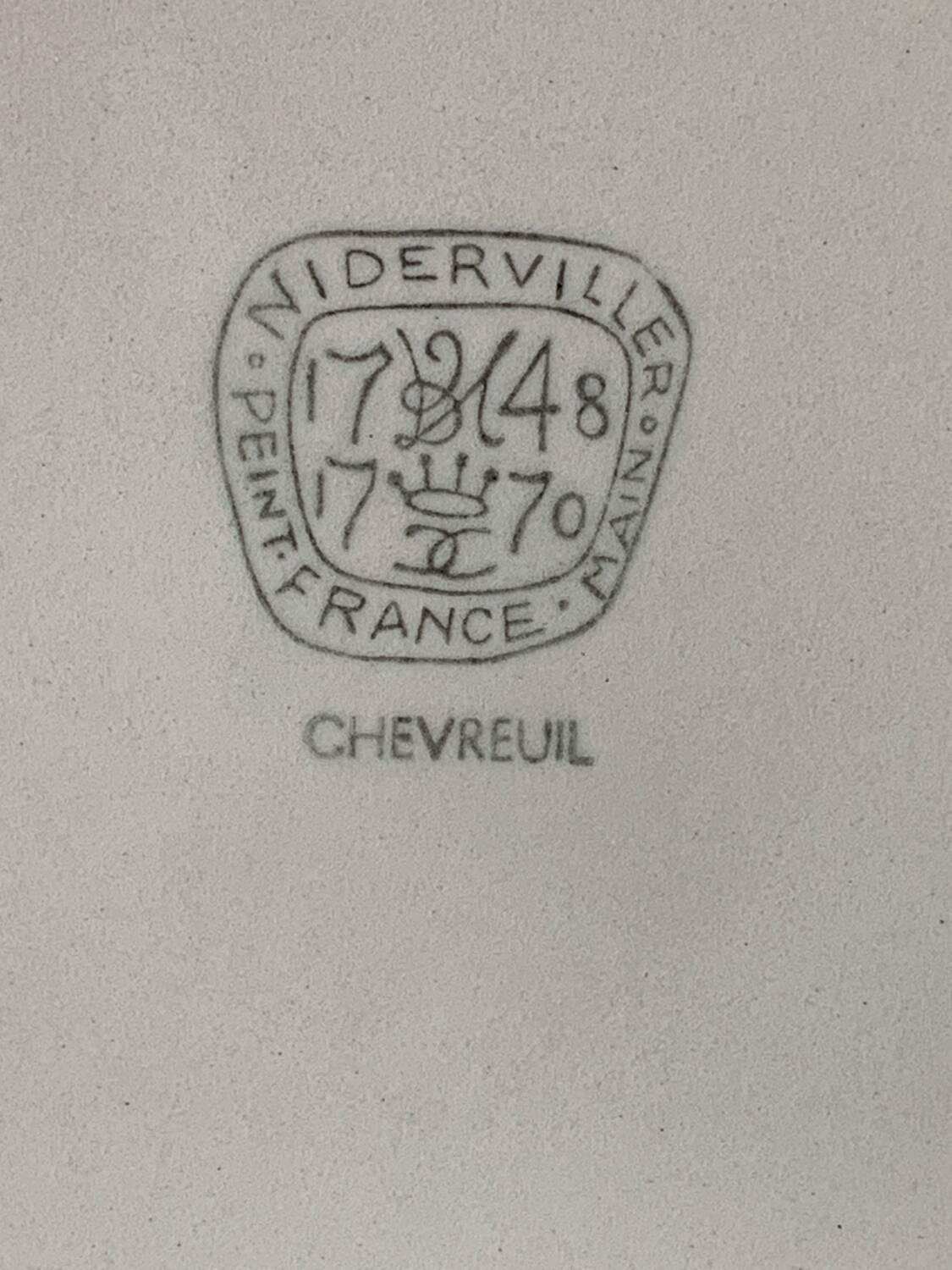 Niderviller Chevreuil dessert service