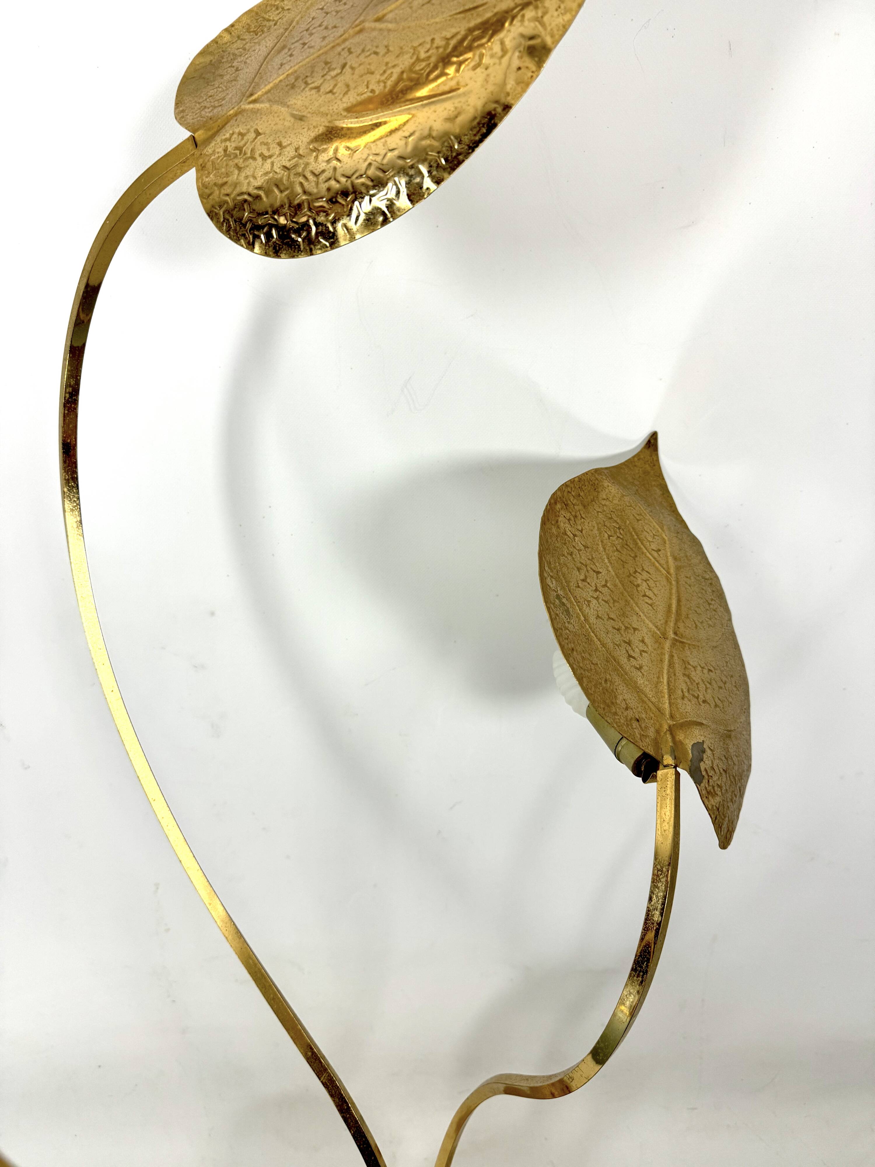 Italian Brass 3-Arm Floor Lamp Tommaso Barbi style , 1970s