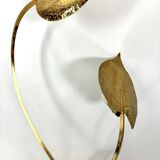 Italian Brass 3-Arm Floor Lamp Tommaso Barbi style , 1970s