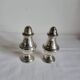 Salt and Pepper Shaker Set in Silver-Plated Metal