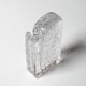 Mid-century Single Flower Textured Glass Block Bud Vase / Germany / 1960s